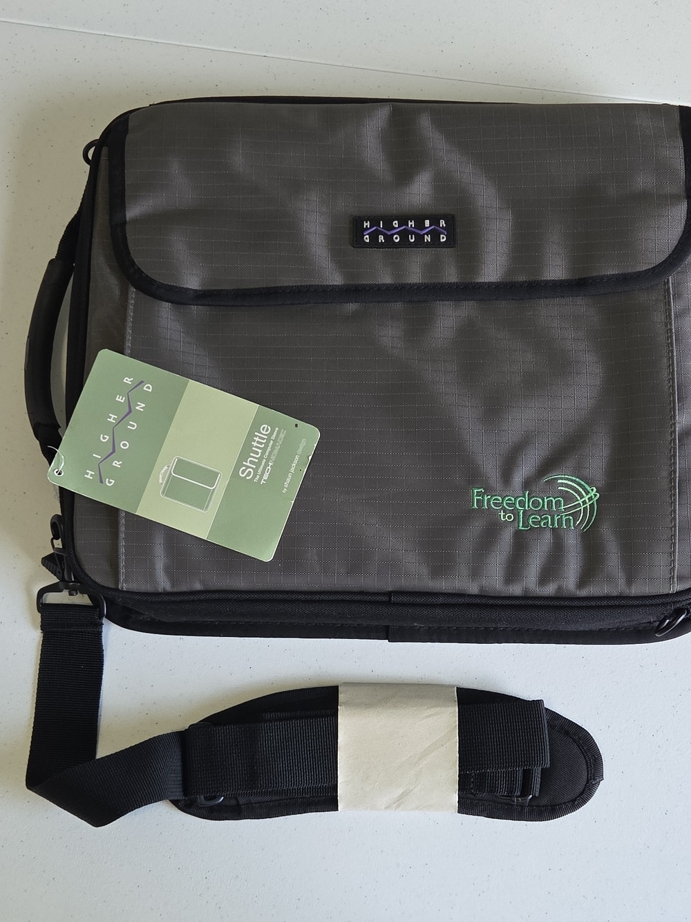 Black Gray Shuttle Laptop Shoulder Strap Or Backpack Cooldeck Surface 15" Media